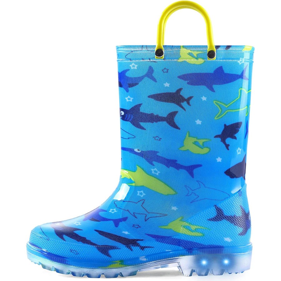 Kids my soft | Toddler Light Up Rain Boots Shark