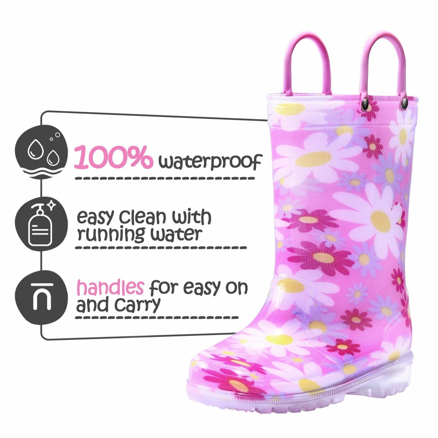 Kids my soft | Flower Pattern Kidsrain Boots