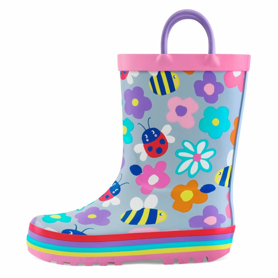 Kids my soft | Cute Floral Cartoon Print Rain Boots