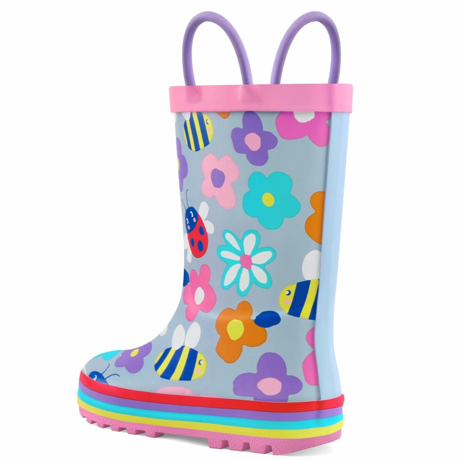 Kids my soft | Cute Floral Cartoon Print Rain Boots