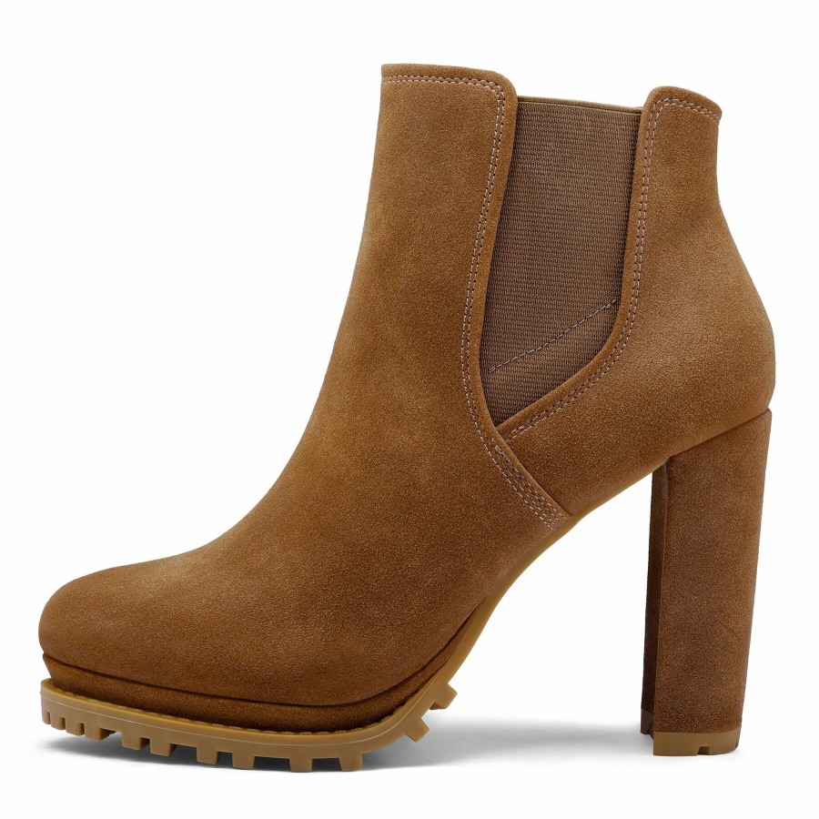 Women my soft Heeled Boots | High Heel Chelsea Ankle Boots With Side Zipper