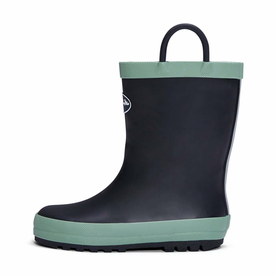 Kids my soft | Black Matte Waterproof Rubber Rain Boots