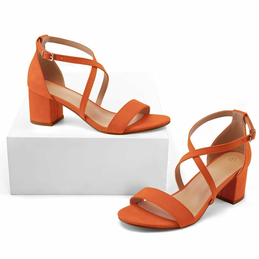 Women my soft Dress Heels | Bright Color Simple Fashion Square Heel Sandals