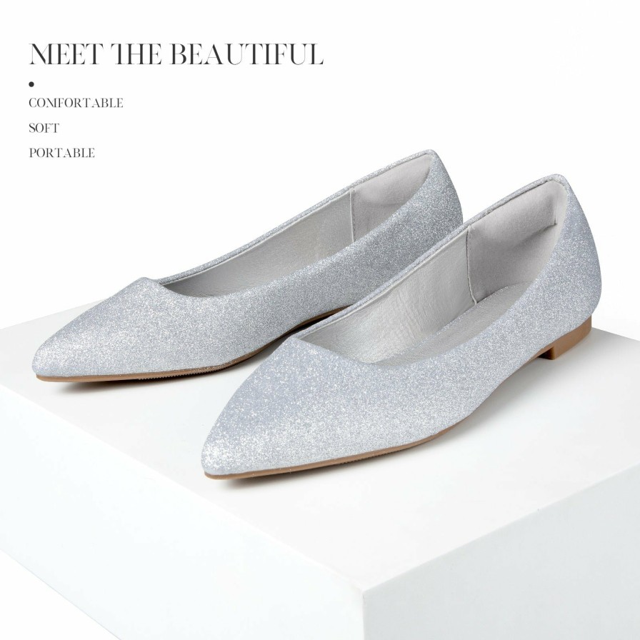 Women my soft Comfort Flats | Glitter Wedding Mary Jane Casual Dress Flats