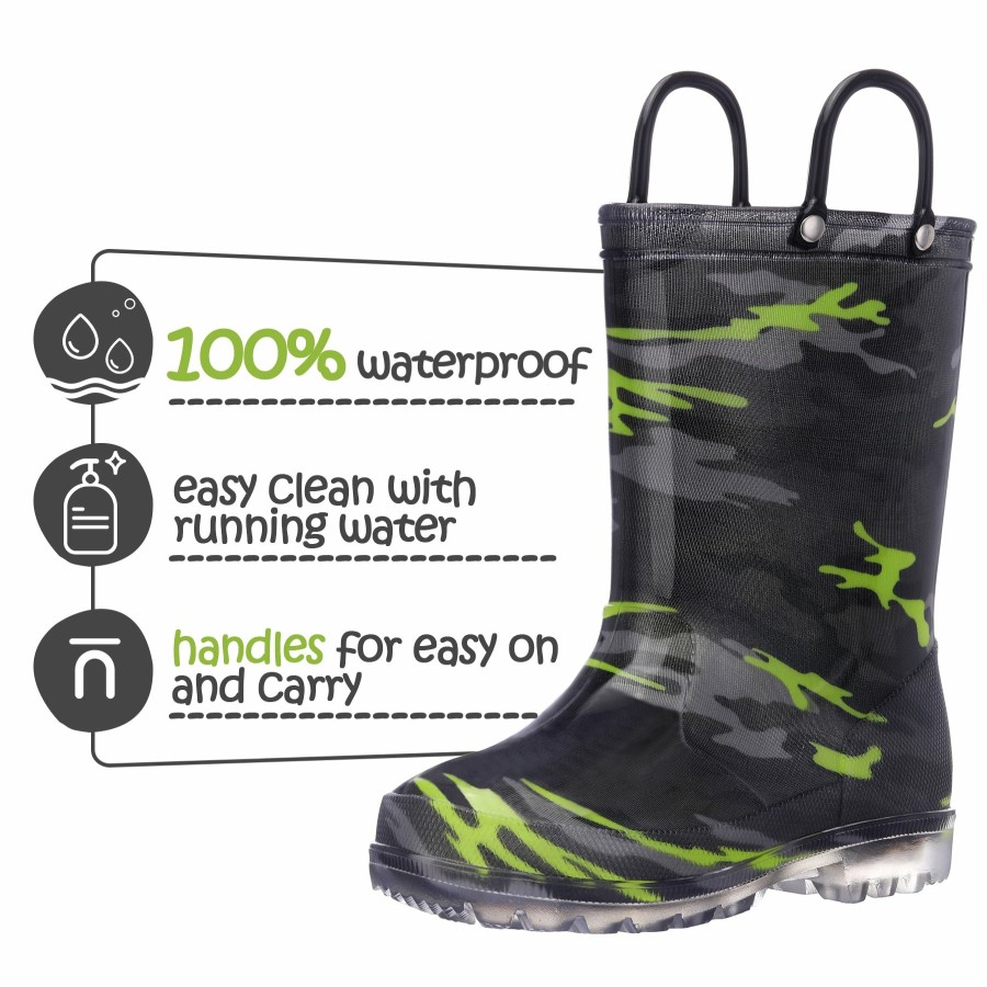 Kids my soft | Camouflage Lighted Rain Boots Kids