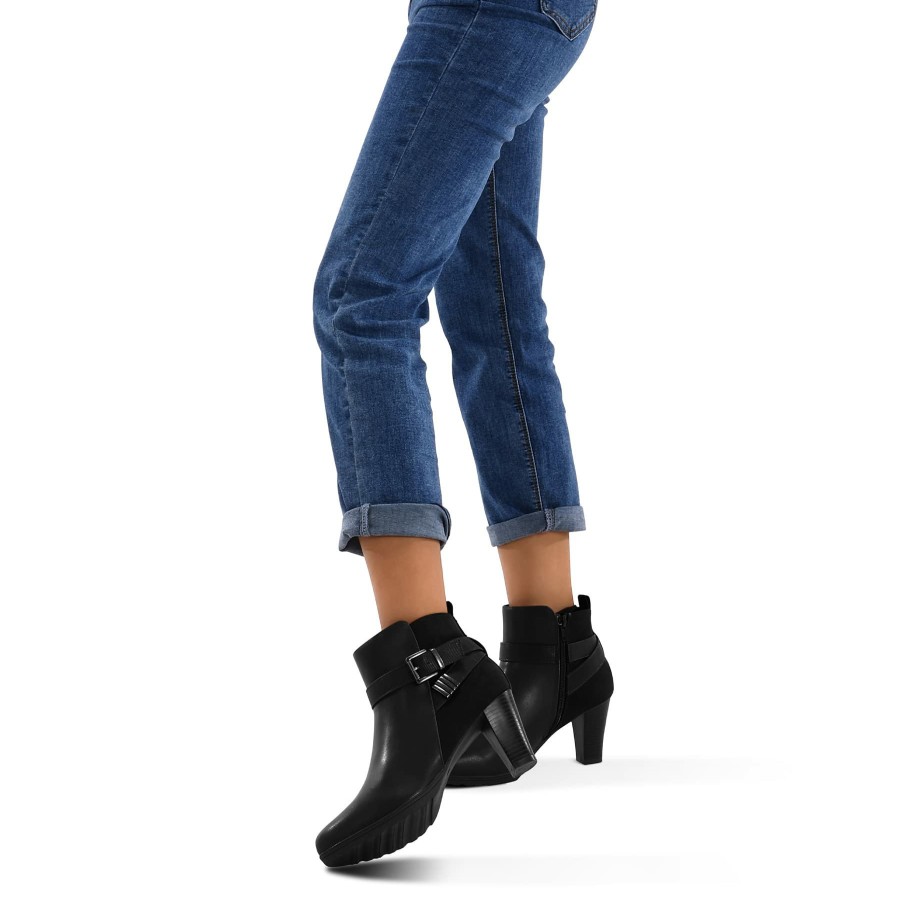 Women my soft Casual Boots | Wide Width Chunky Heel Ankle Strap Boots