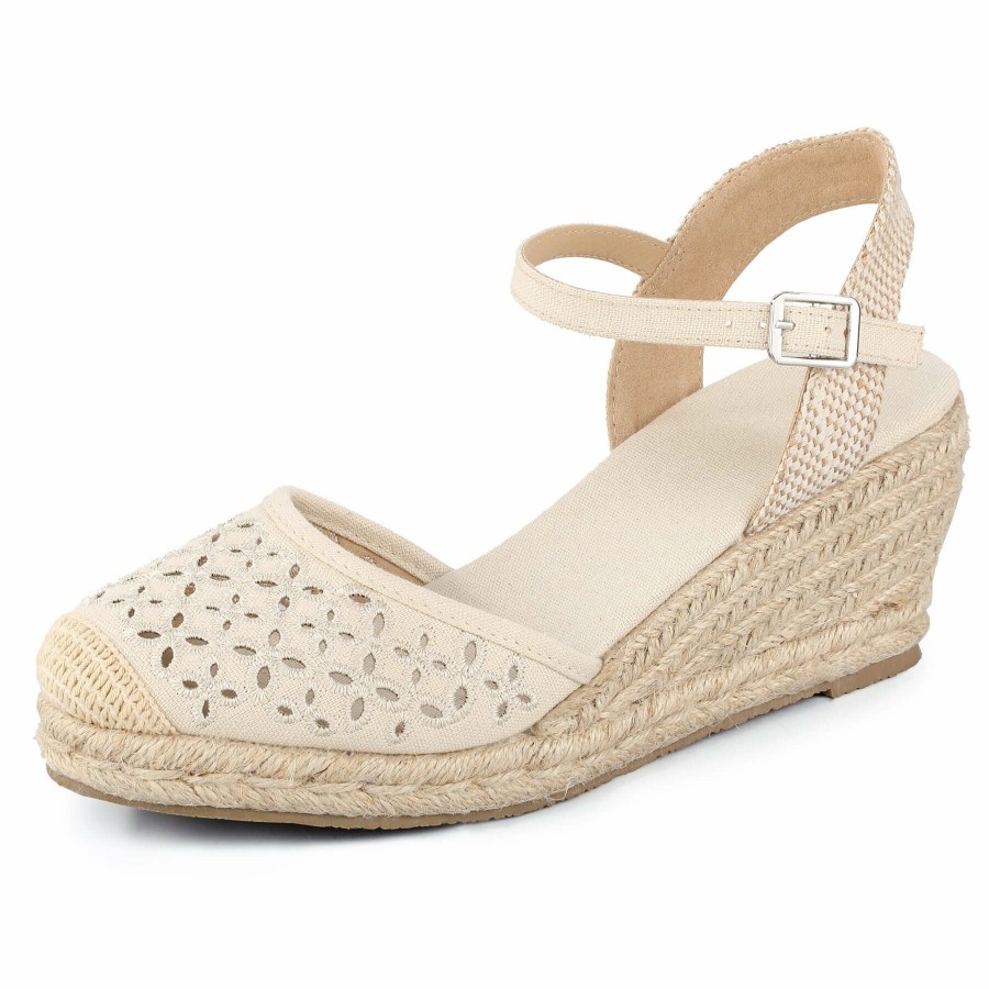 Women my soft Wedge Sandals | Hollow Closed Toe Espadrilles Wedge Sandals