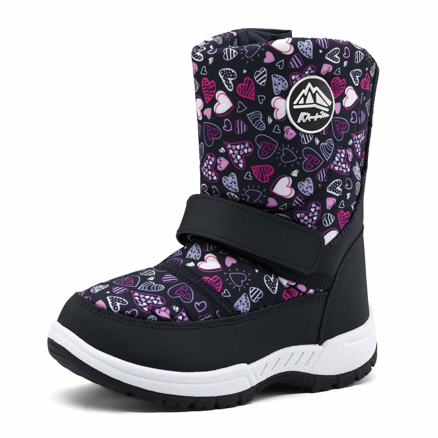 Kids my soft | Color Heart Warm Waterproof Navy Snow Boots