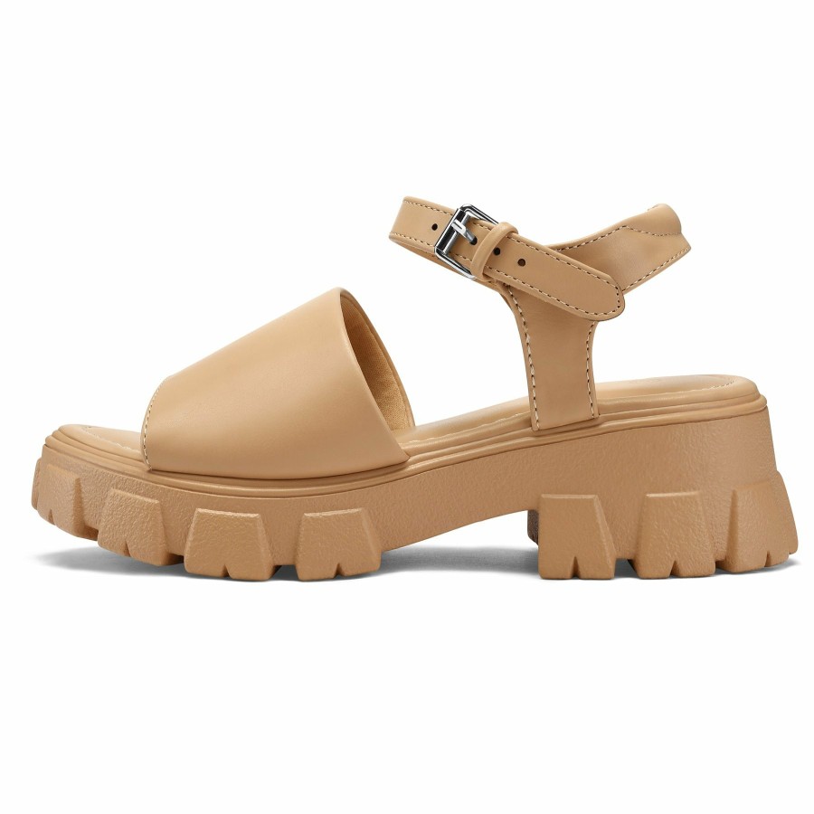 Women my soft Platform Sandals | Adjustable Buckle Flange Platform Sandals