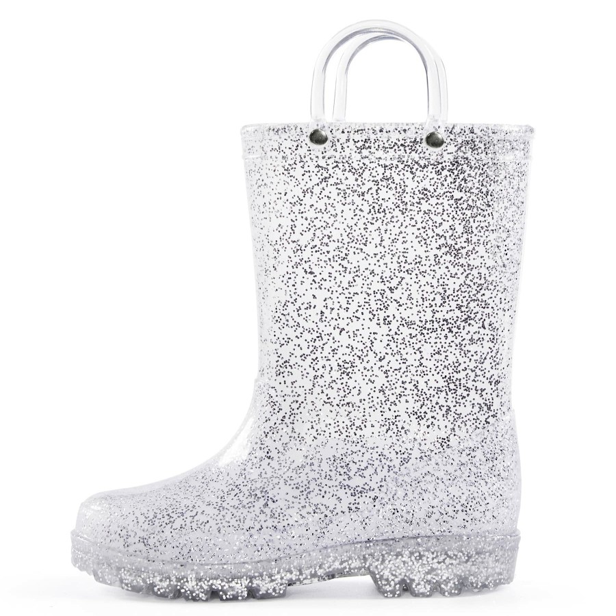 Kids my soft | Pink/Purple/Silver Glitter Rubber Rain Boots