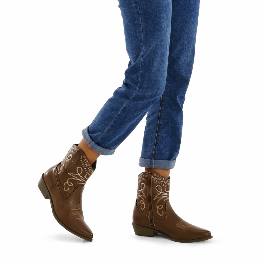 Women my soft Cowboy & Cowgirl Boots | Fashion Low Heel Western Cowgirl Boots