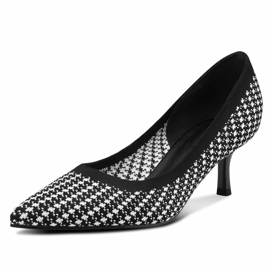 Women my soft Dress Heels | Dark 2" Kitten Heel Pointed Toe Dress Shoes