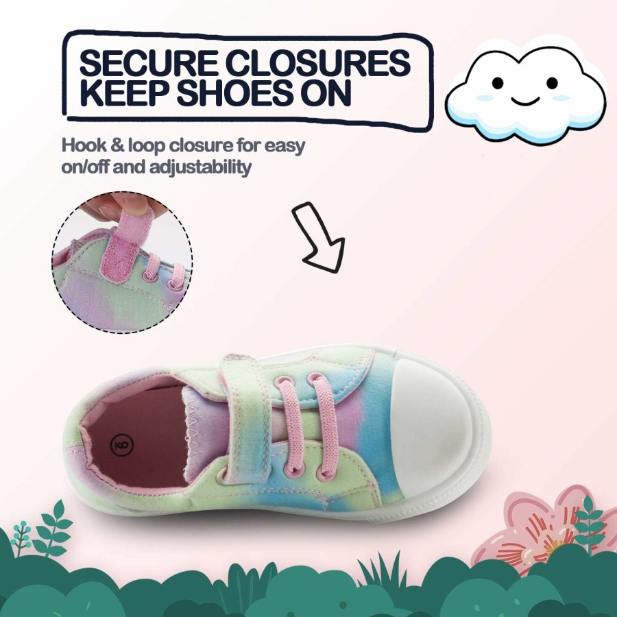 Kids my soft | Colorful Hook And Loop Canvas Toddler Sneakers