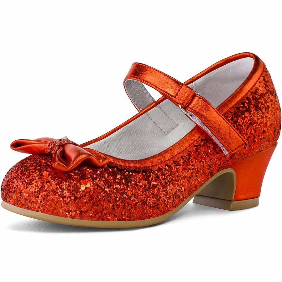 Kids my soft | Kids Dress Shoes-Low Heel Sequined Mary Jane Flats