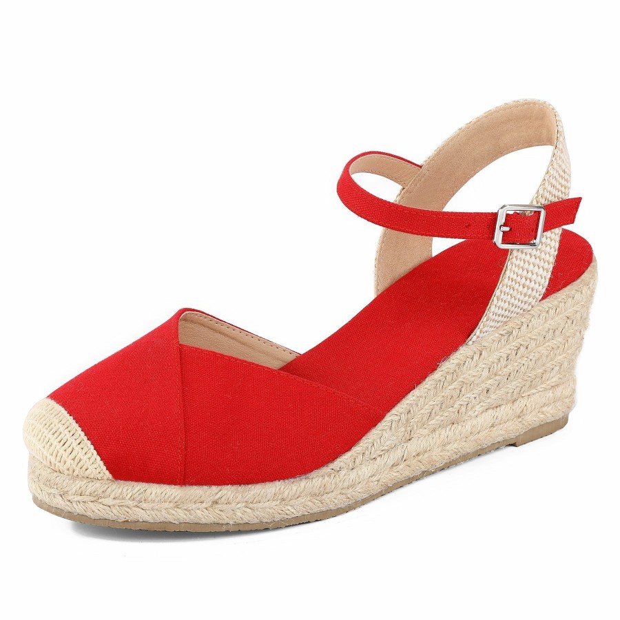 Women my soft Wedge Sandals | Closed Toe Espadrilles Wedge Sandals