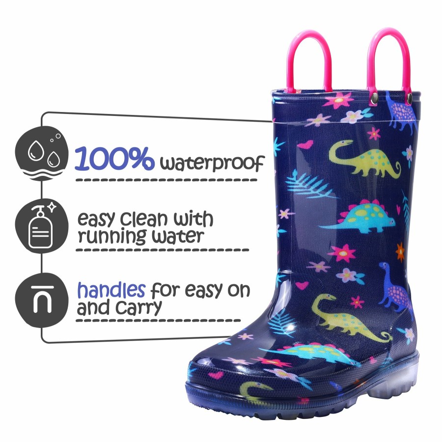 Kids my soft | Colorful Dinosaur Kids Rain Boots