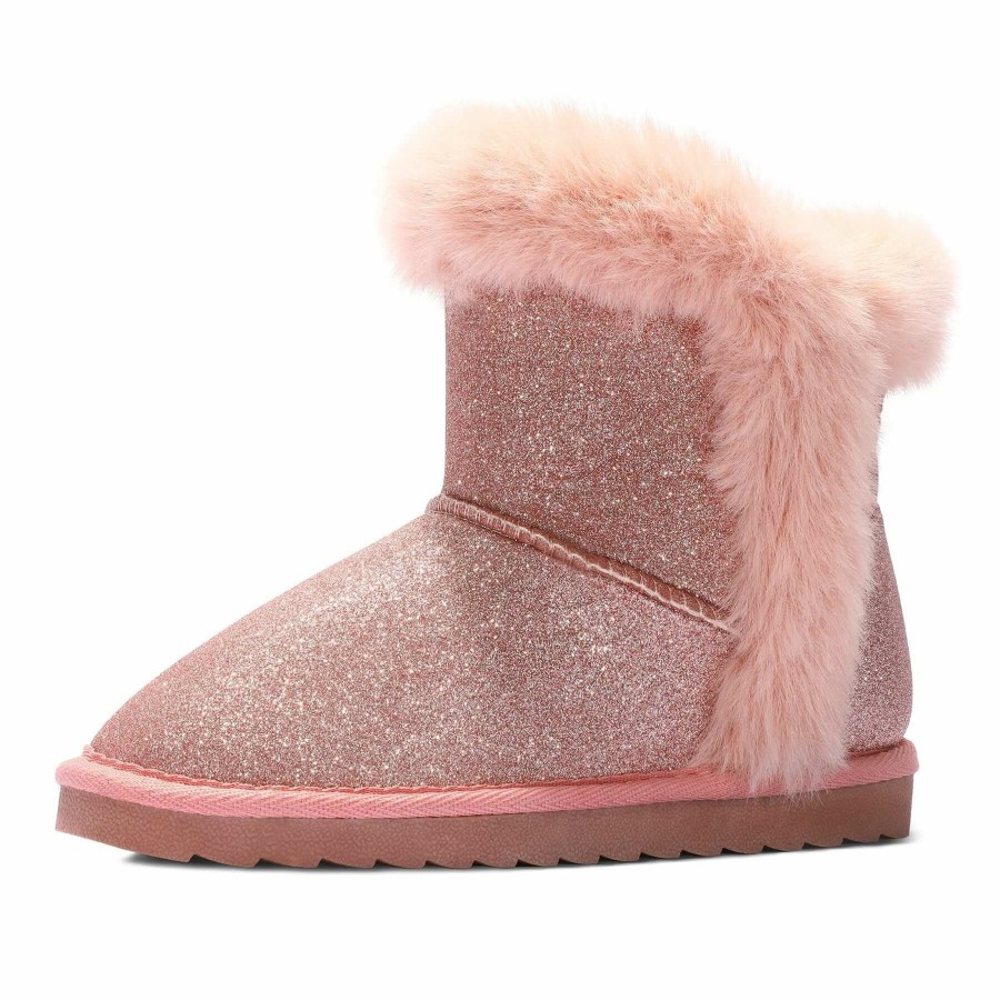 Kids my soft | Pink/Silver Glitter Winter Warm Snow Boots