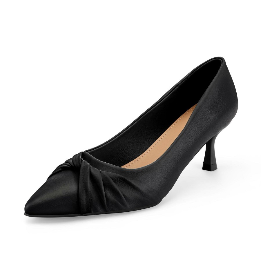 Women my soft Dress Heels | Elegant Solid Color Ripple Pumps