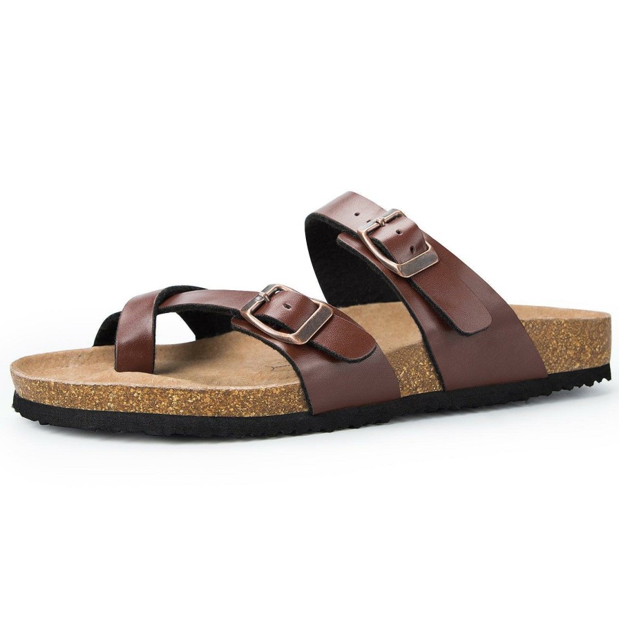 Women my soft | Arch Support Flip Flop Sandals With Cork Footbed