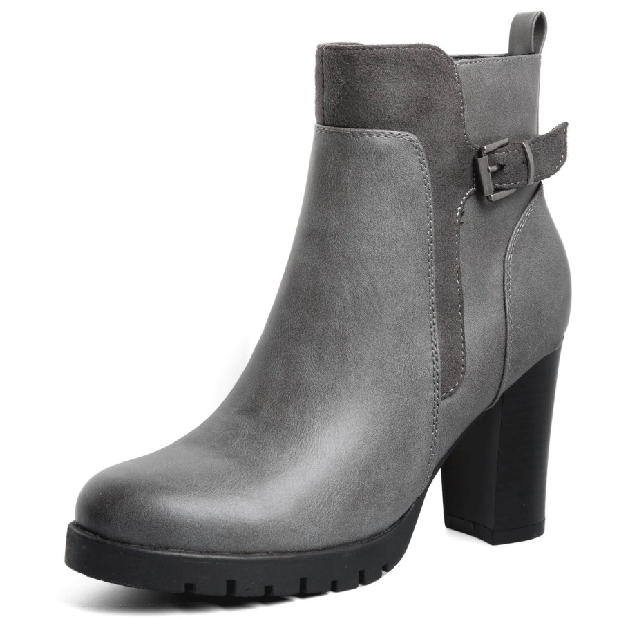 Women my soft Heeled Boots | Fashion Simple Chunky Heel Ankle Boots