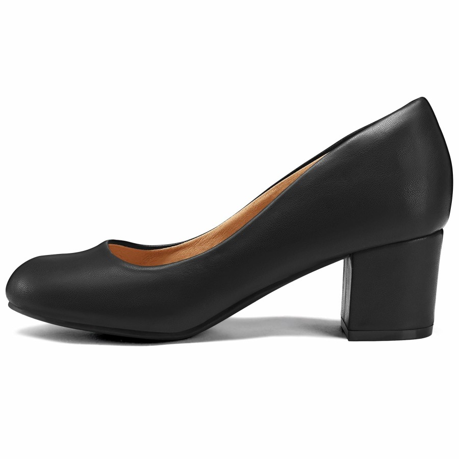 Women my soft Dress Heels | Round Toe Low Block Heel Pumps