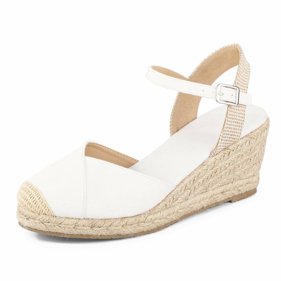 Women my soft Wedge Sandals | Comfort Closed Toe Espadrilles Wedge Sandals