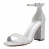 Women my soft Dress Heels | Glitter 3.5 Inch Block Heel Sandals