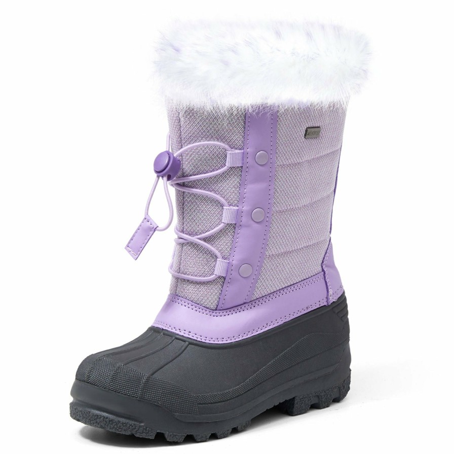 Kids my soft | Purple/Pink Fur Lined Non-Slip Waterproof Snow Boots