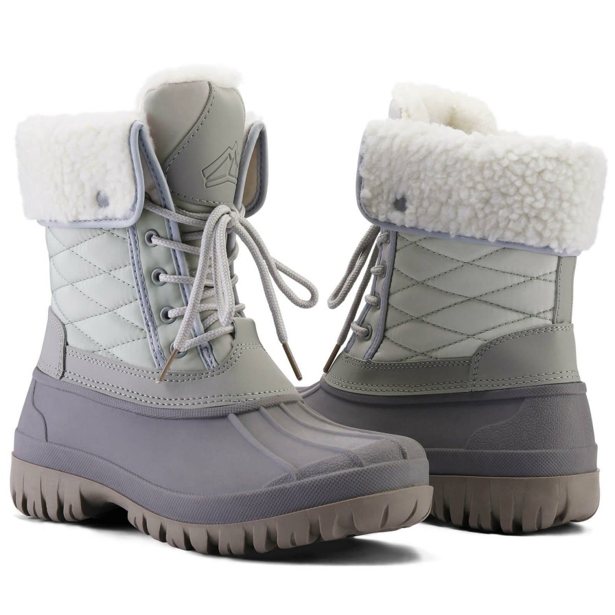 Women my soft Snow & Winter | Winter Warm Lace-Up Duck Leather Boots