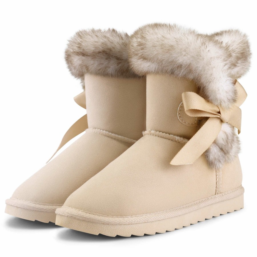 Kids my soft | Bow Tie Warm Fur Lined Snow Boots