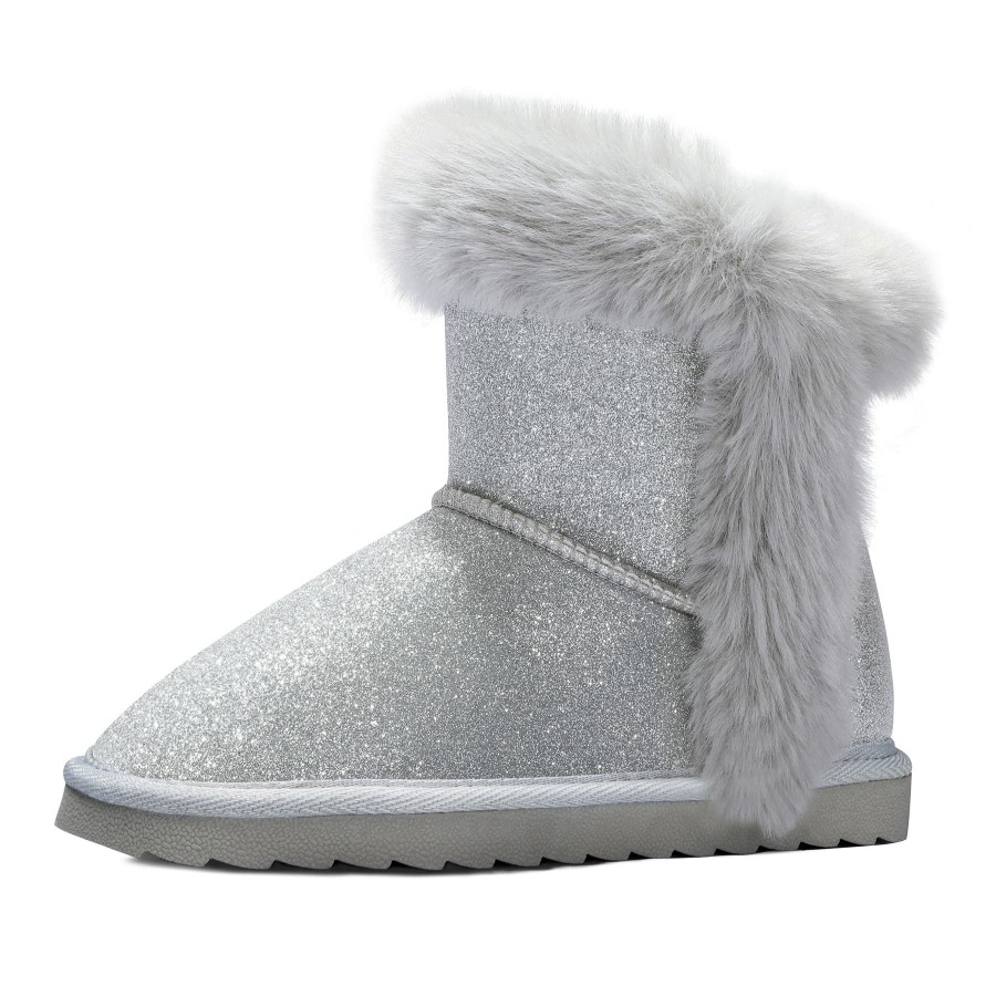 Kids my soft | Silver Glitter Winter Warm Snow Boots