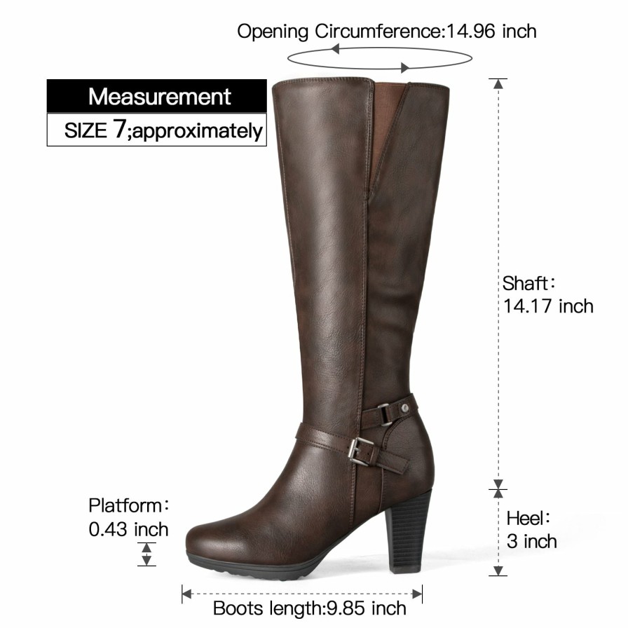 Women my soft Heeled Boots | Elasticated Leather Knee-High Boots