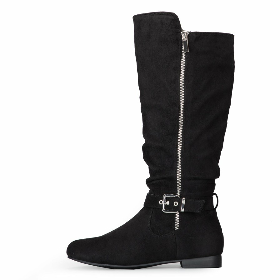 Women my soft Casual Boots | Stacked Knee High Boots With Side Zipper