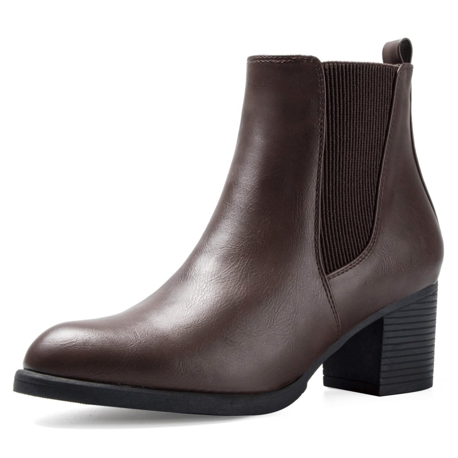 Women my soft Heeled Boots | Classic Stacked Heel Chelsea Ankle Boots