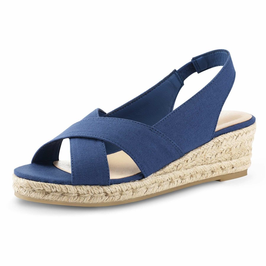 Women my soft Wedge Sandals | Chic And Versatile Cross Elastic Wedge Sandals