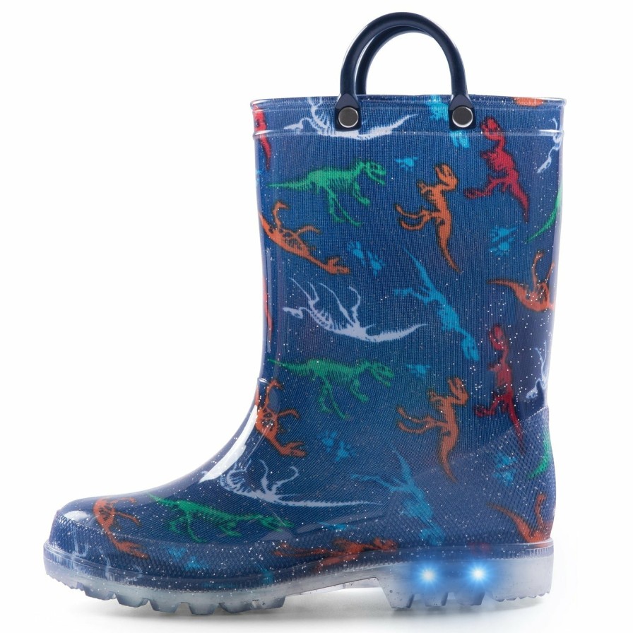 Kids my soft | Toddler Light Up Rain Boots Dinosaur