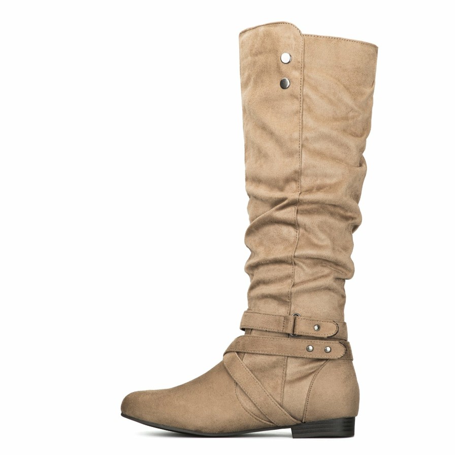 Women my soft Knee High Boots | Folded Side Zip Knee High Riding Boots