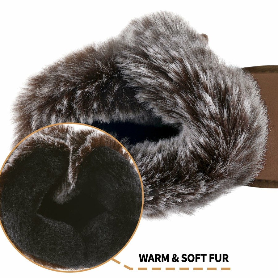 Kids my soft | Girls Bow Tie Warm Fur Lined Snow Boots