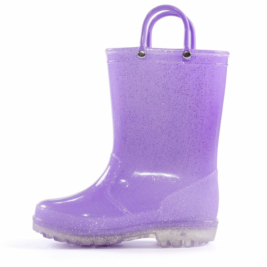 Kids my soft | Pink/Purple/Silver Glitter Rubber Rain Boots