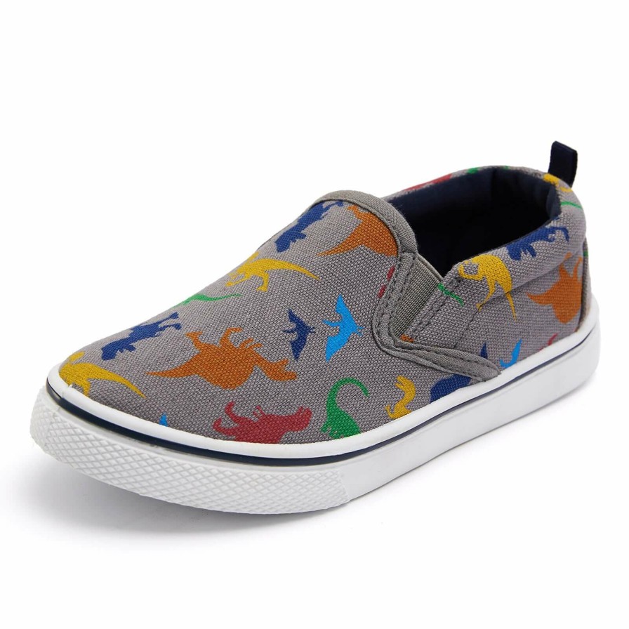 Kids my soft | Dinosaur Round Toe Slip-On Gray Espadrilles