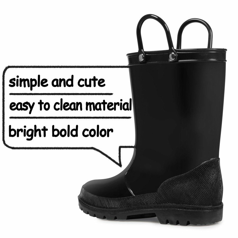 Kids my soft | Solid Color Non-Slip Rain Boots With Handle