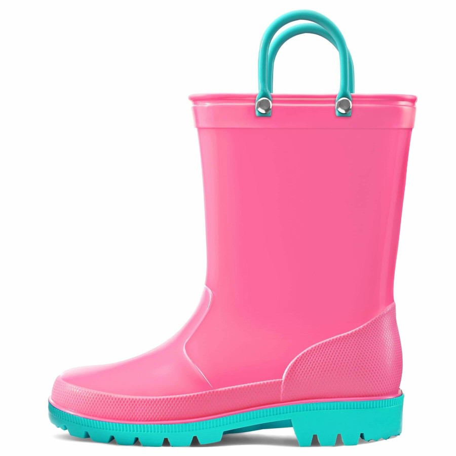 Kids my soft | Rubber Rain Boots With Solid Color Panels