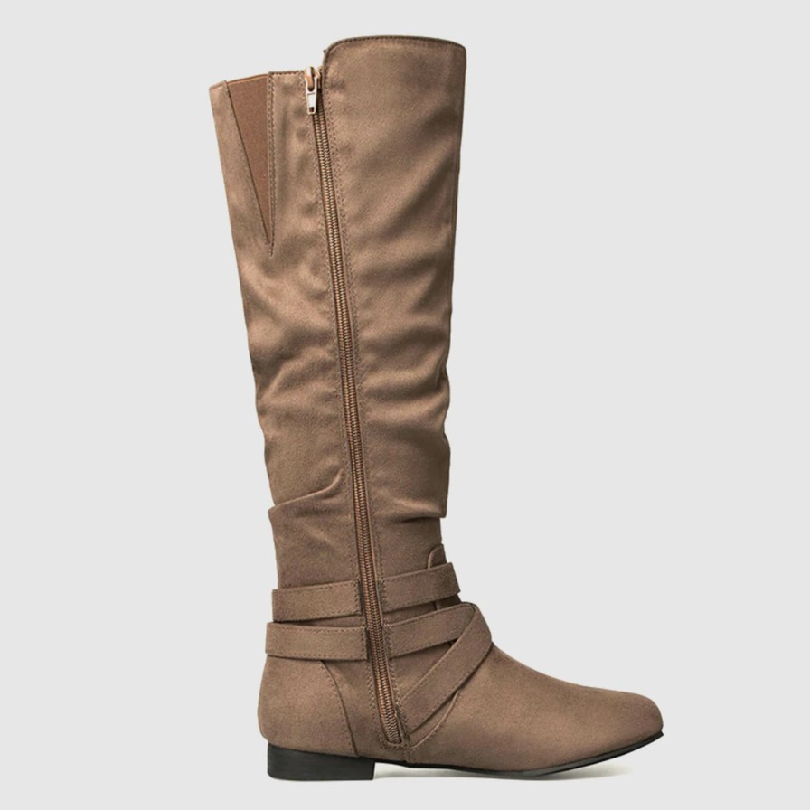 Women my soft Casual Boots | Folded Side Zip Knee High Riding Boots