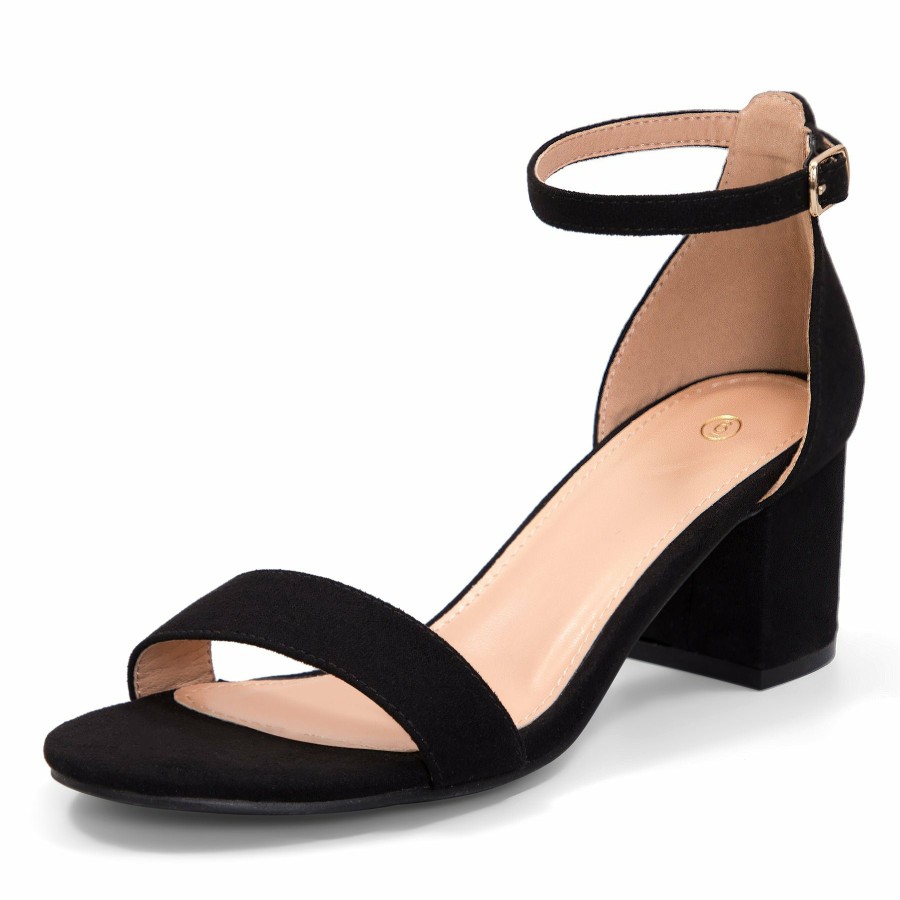 Women my soft Dress Heels | Fashion And Versatile Ankle Strap Low Heel Sandals