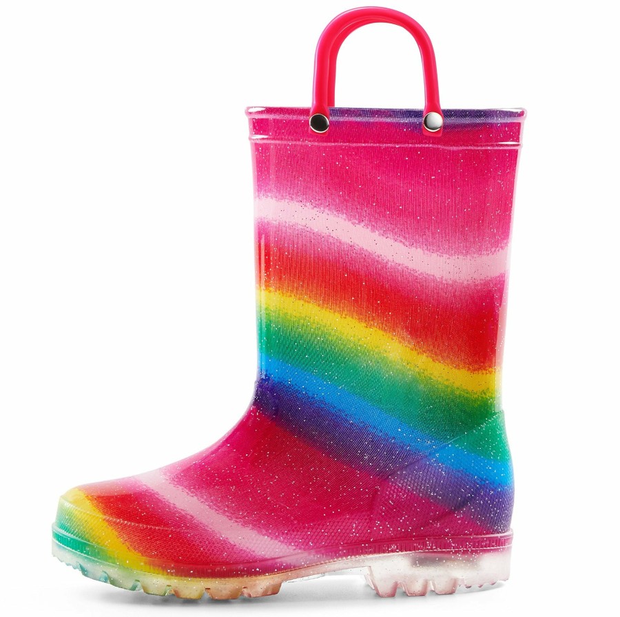 Kids my soft | Shimmer Rainbow Glow Rain Boots