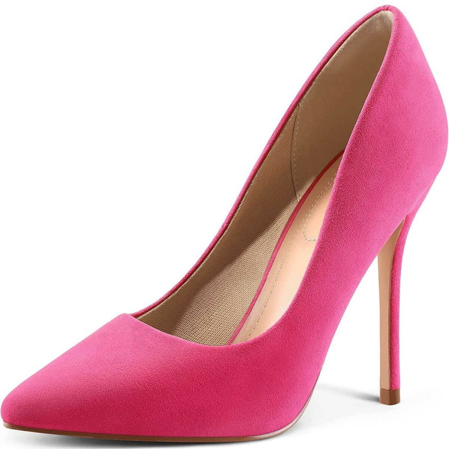 Women my soft Dress Heels | Bright Color 4 Inch Pointed Toe Heel Dress Wedding Shoes