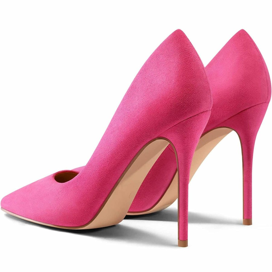 Women my soft Dress Heels | Bright Color 4 Inch Pointed Toe Heel Dress Wedding Shoes