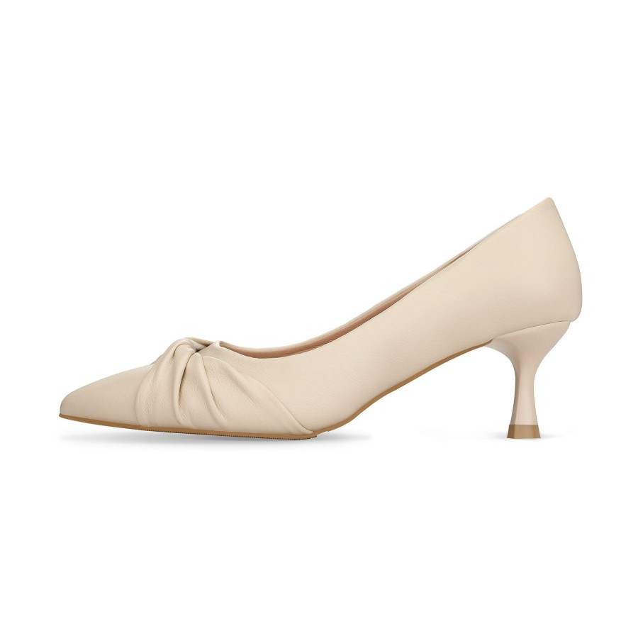 Women my soft Dress Heels | Elegant Solid Color Ripple Pumps