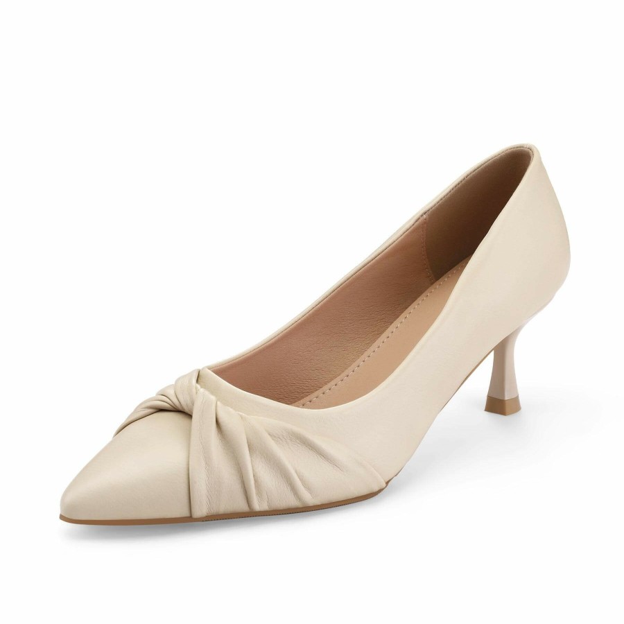 Women my soft Dress Heels | Elegant Solid Color Ripple Pumps