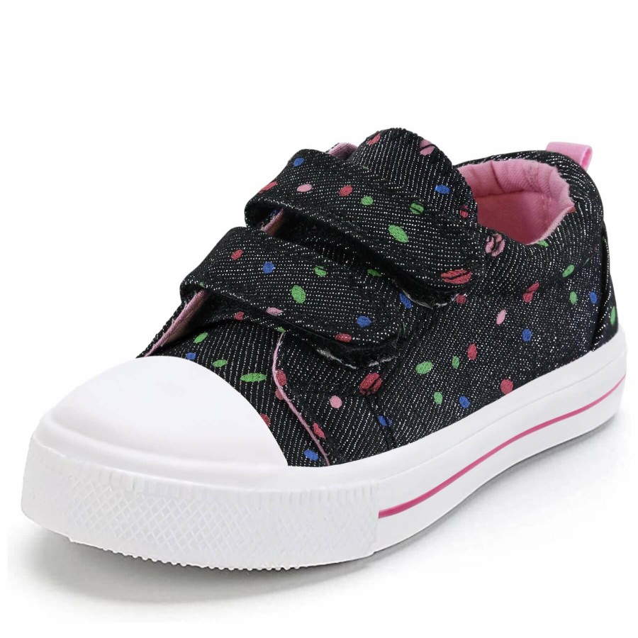 Kids my soft | Black Double Velcro Soft Walking Shoes